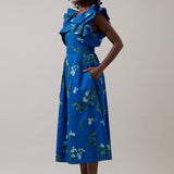 Sugarlips - Sendra Floral Santana Tie Back Midi Dress