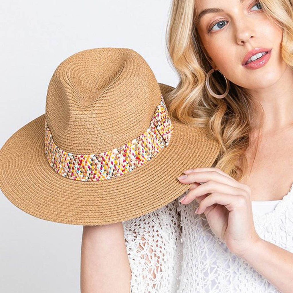 3AM BY H&D ACCESSORIES - MULTI COLOR STRAWBAND STRAW HAT