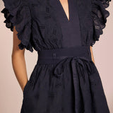 Strut & Bolt - Eyelet Cotton Lace Scallop Mini Dress