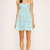 Strut & Bolt - Top Stitch Bustier Floral Print Mini Dress