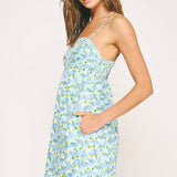 Strut & Bolt - Top Stitch Bustier Floral Print Mini Dress