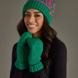 Panache Apparel Co. - Green Cuffed Knit Mittens