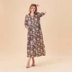 rockflowerpaper - ISLAND GREY Palm Shirt Dress