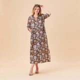 rockflowerpaper - ISLAND GREY Palm Shirt Dress