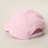 Fashion City - MENTALLY AT THE BEACH Embroidered Seersucker Trucker Hat