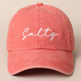 Fashion City - Salty Lettering Embroidery Baseball Cap