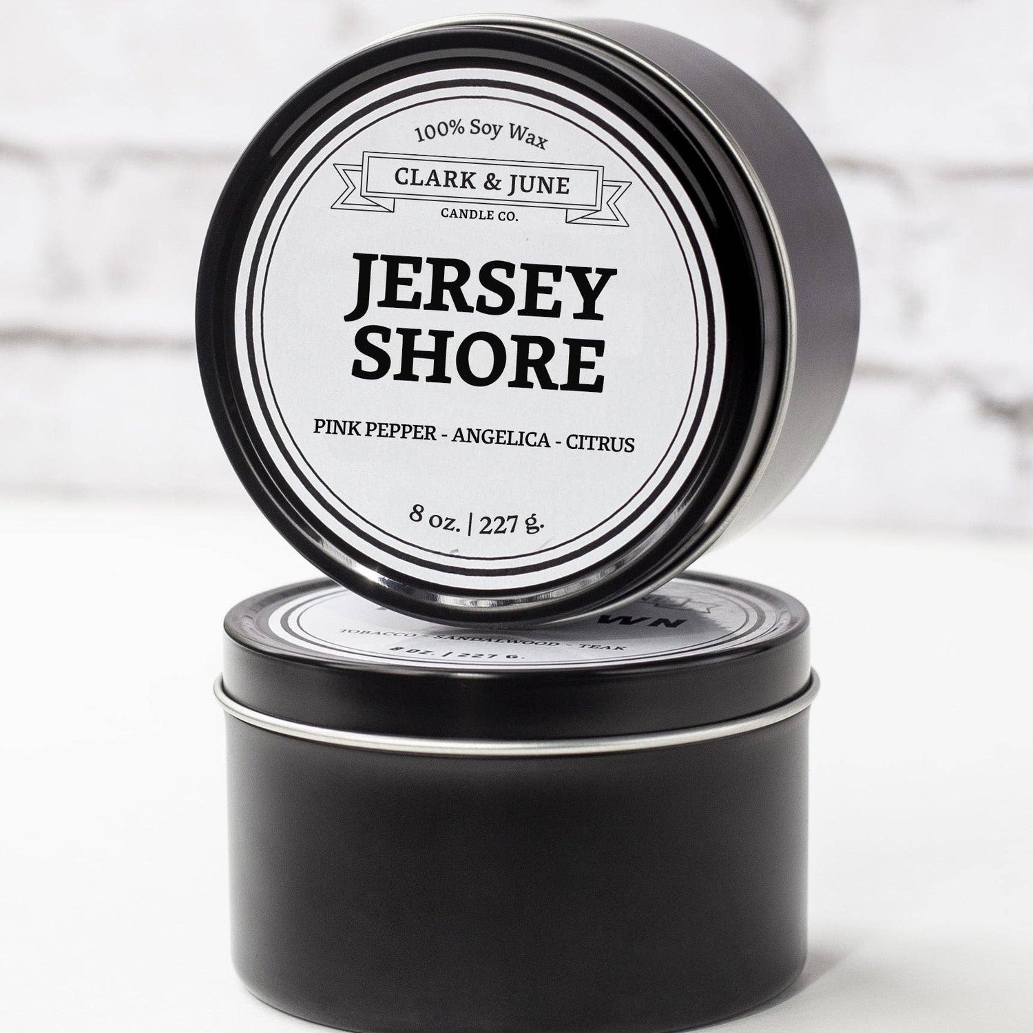 Clark & June Candle Co. - Jersey Shore |Pink Pepper-Angelica-Citrus 8oz Soy Candle