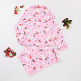Rosa Clothing - Cozy & Soft Christmas Theme Print Long Pajama Set
