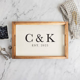 CUSTOM - Personalized Initials EST Serving Tray