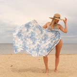 Boho-Eclectica - Women's Beach Paradise Blues 100% Cotton Sarong