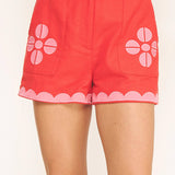 Strut & Bolt - Contrast Embroidery Shorts
