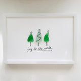 Sook & Hook - Christmas Trees Sea Glass Art