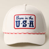 Fashion City - Born In The U.S.A.Embroidered Patch Rope Trucker Hat