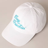 Fashion City - Day Drinkin' Text Embroidered Baseball Cap