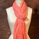 Dolma - Stone Washed Cotton Scarf Salmon (Multiple Colors Inside)