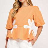 Strut & Bolt - Flower Color-Block Poplin Top