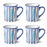 Certified International - Something Fishy Set of 4 Mug 14 oz.
