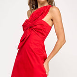 Strut & Bolt - Knotted Flower Bow Mini Dress