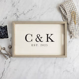 CUSTOM - Personalized Initials EST Serving Tray