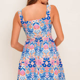 FLYING TOMATO - A printed woven mini dress - ID22345