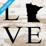 - Love / 10"x10" Natural Reclaimed Wood Sign