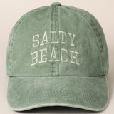 Fashion City - Salty Beach Text Embroidery Baseball Cap