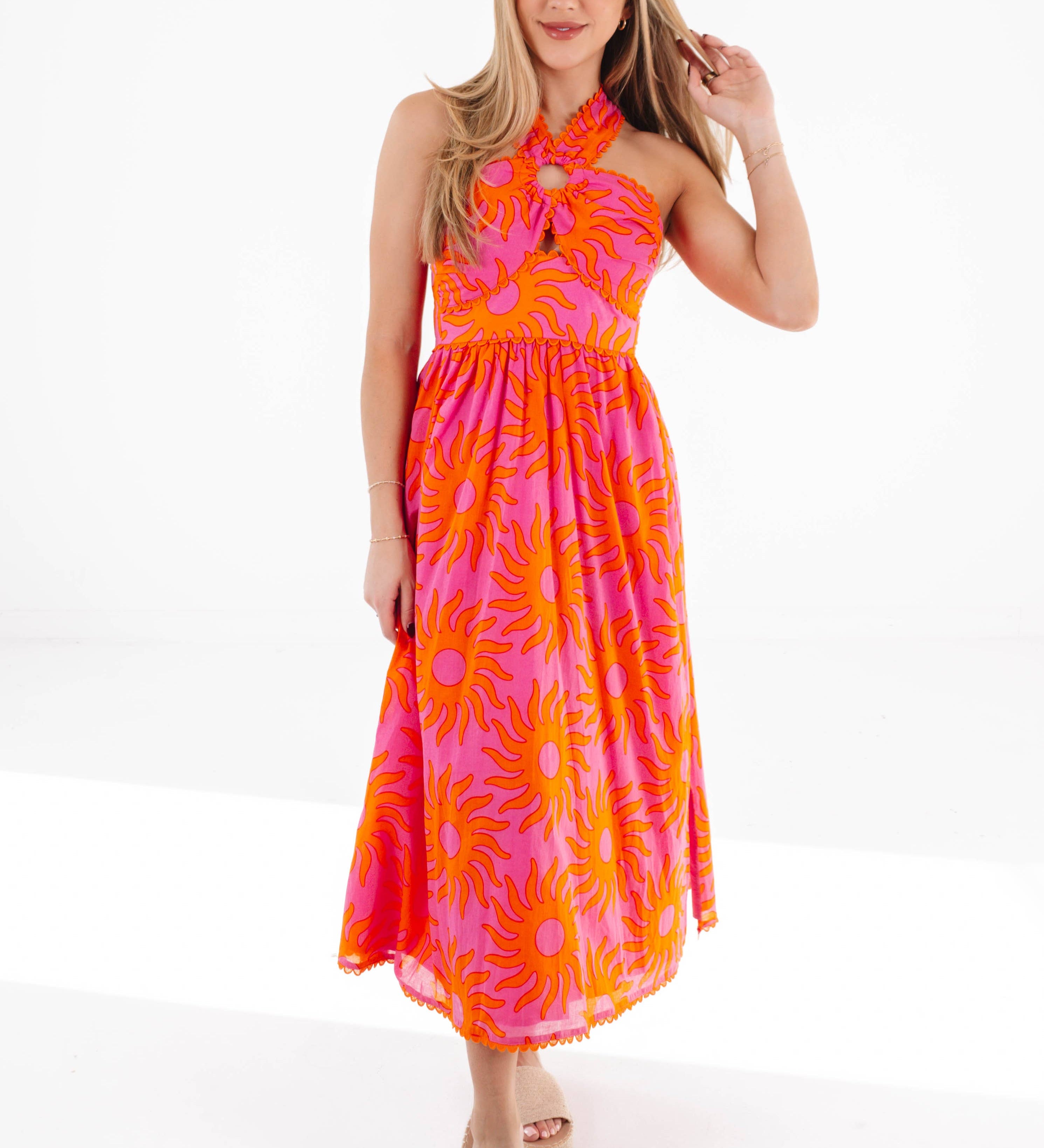 J.Marie Collections - Mara Ric Rac Cross Midi Dress