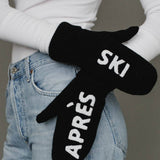 Panache Apparel Co. - Black & White Apres Ski Knit Mittens