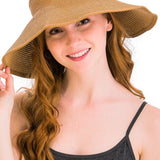 Pack and Go Paper Straw Wide Roll-Up Sun Hat