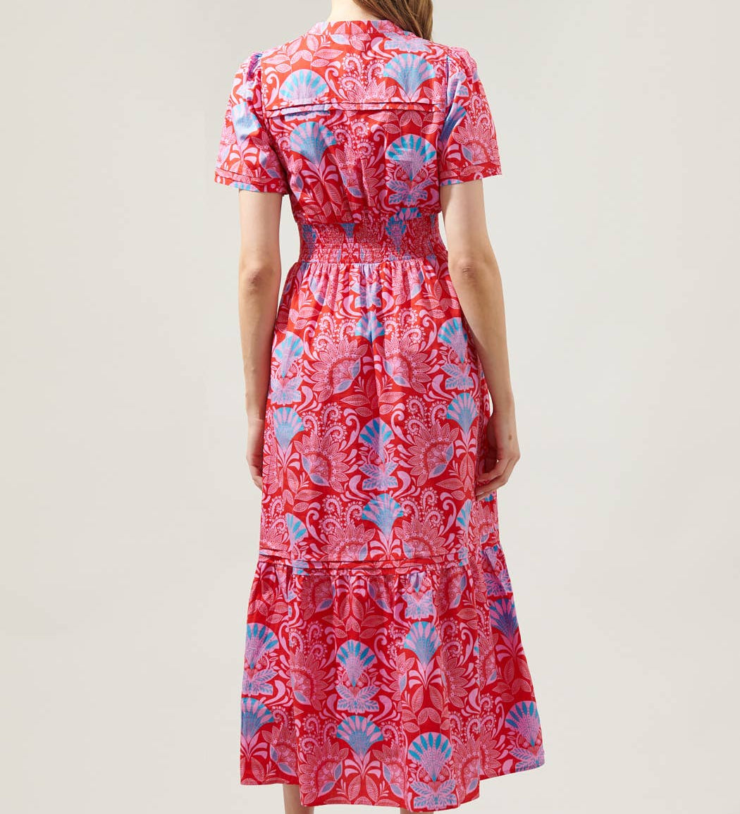 Sugarlips - Radiant Floral Belraj Poplin Maxi Dress