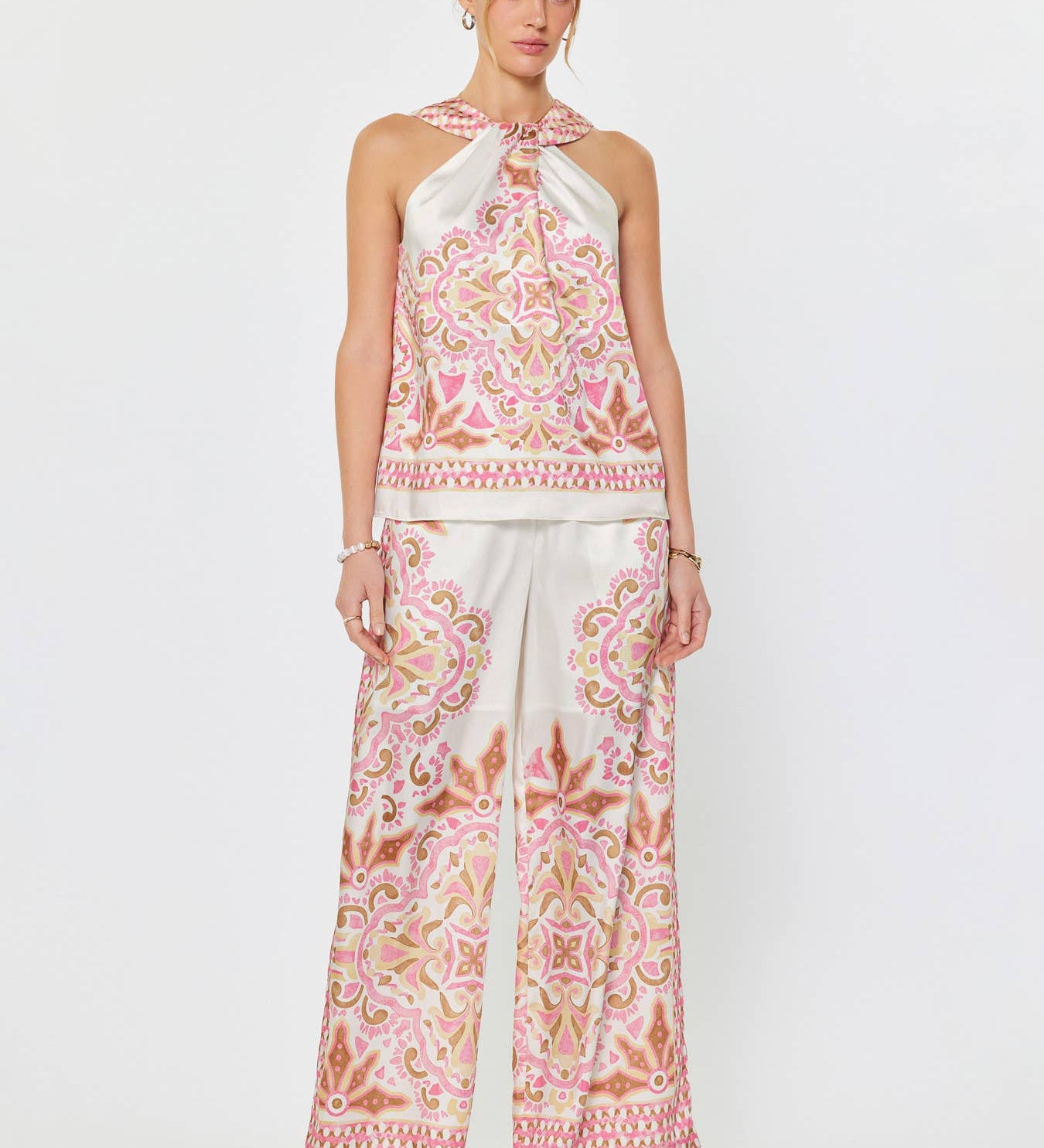 Current Air - Printed Halter Neck Top