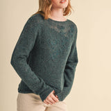 &MERCI - FLORAL EMBROIDERY LONG SLEEVE SWEATER MSW11376