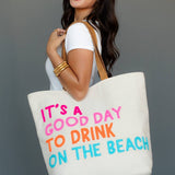 Panache Apparel Co. - Cream Drink On The Beach Tote