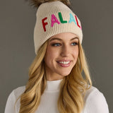 Panache Apparel Co. - Beige Fa La La Knit Pom Hat