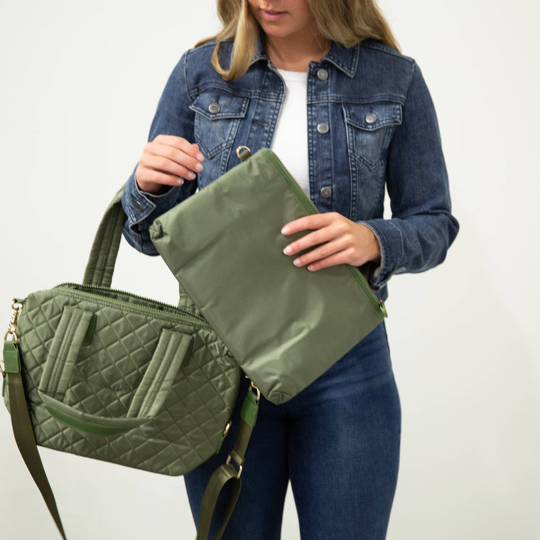 Quilted Crossbody- olive