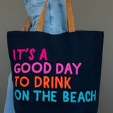 Panache Apparel Co. - Navy Drink On The Beach Tote