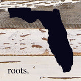 - STATE ROOTS SIGN / 6"x6" Reclaimed Wood Sign