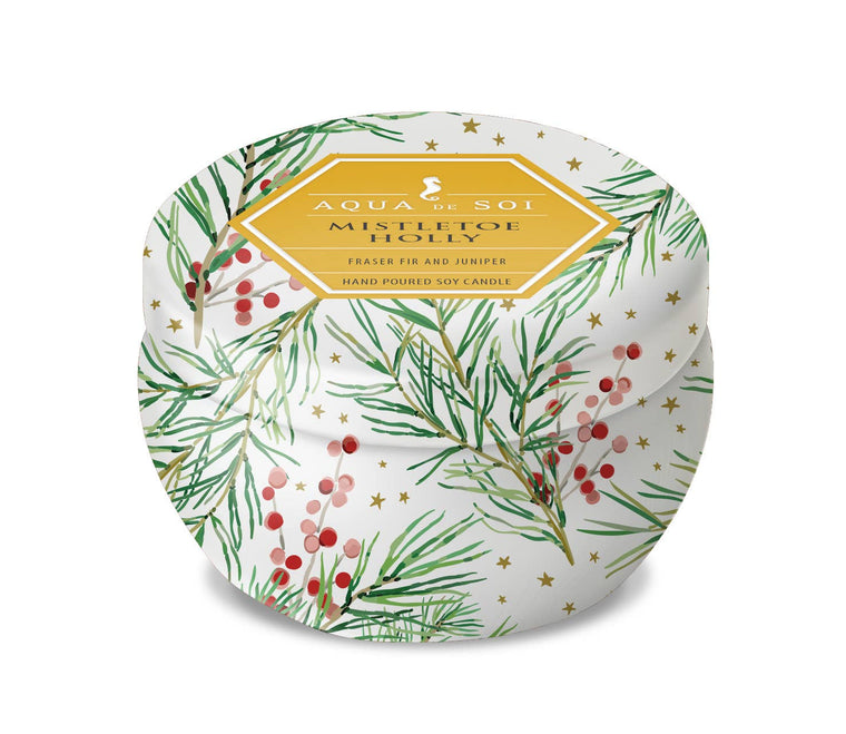 The SOi Company - Mistletoe & Holly  9oz Aqua De SOi Tin Candle