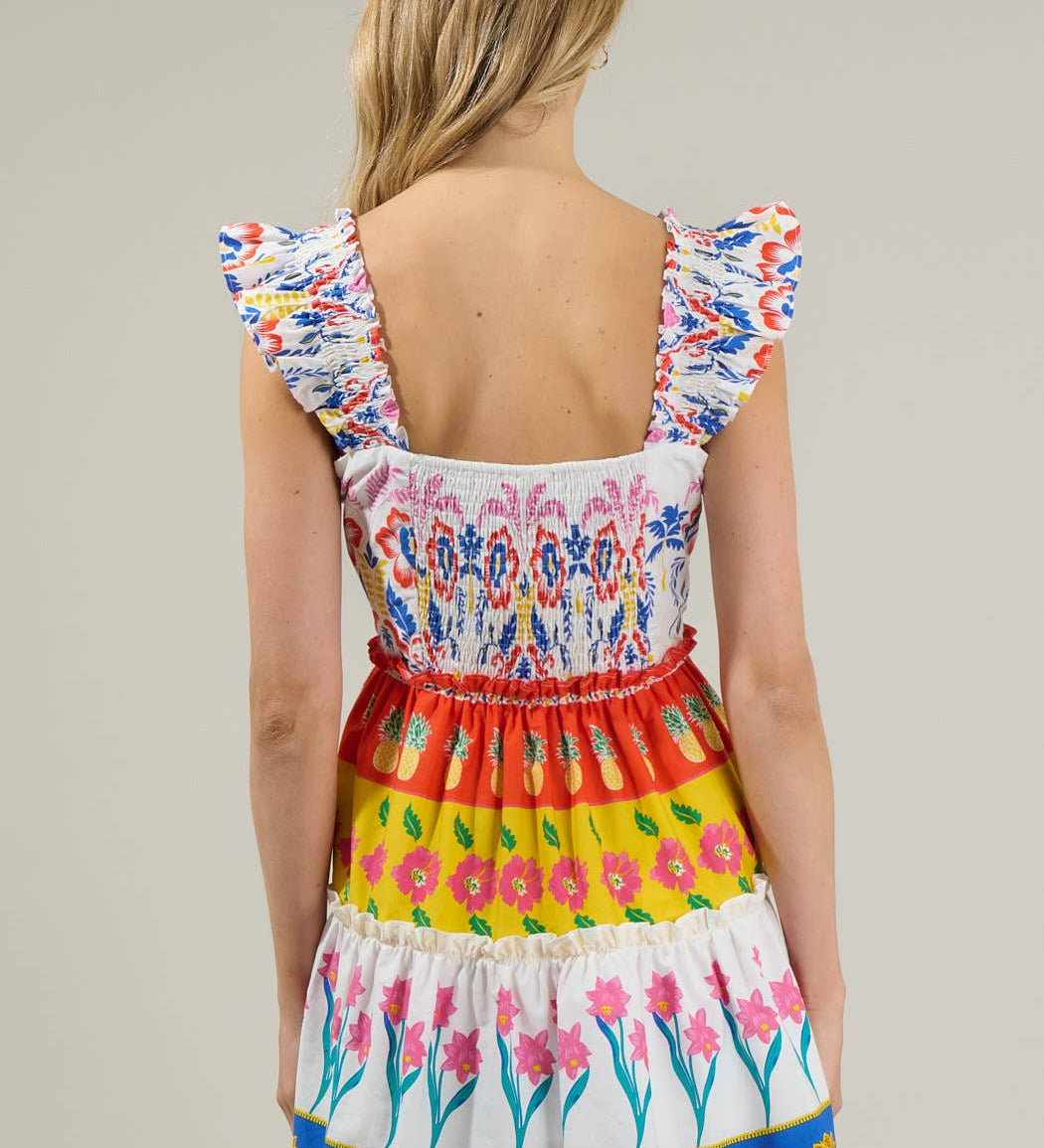 Sugarlips - Olympia Floral Ruffle Tiered Mini Dress