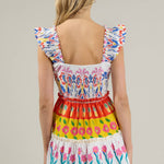 Sugarlips - Olympia Floral Ruffle Tiered Mini Dress