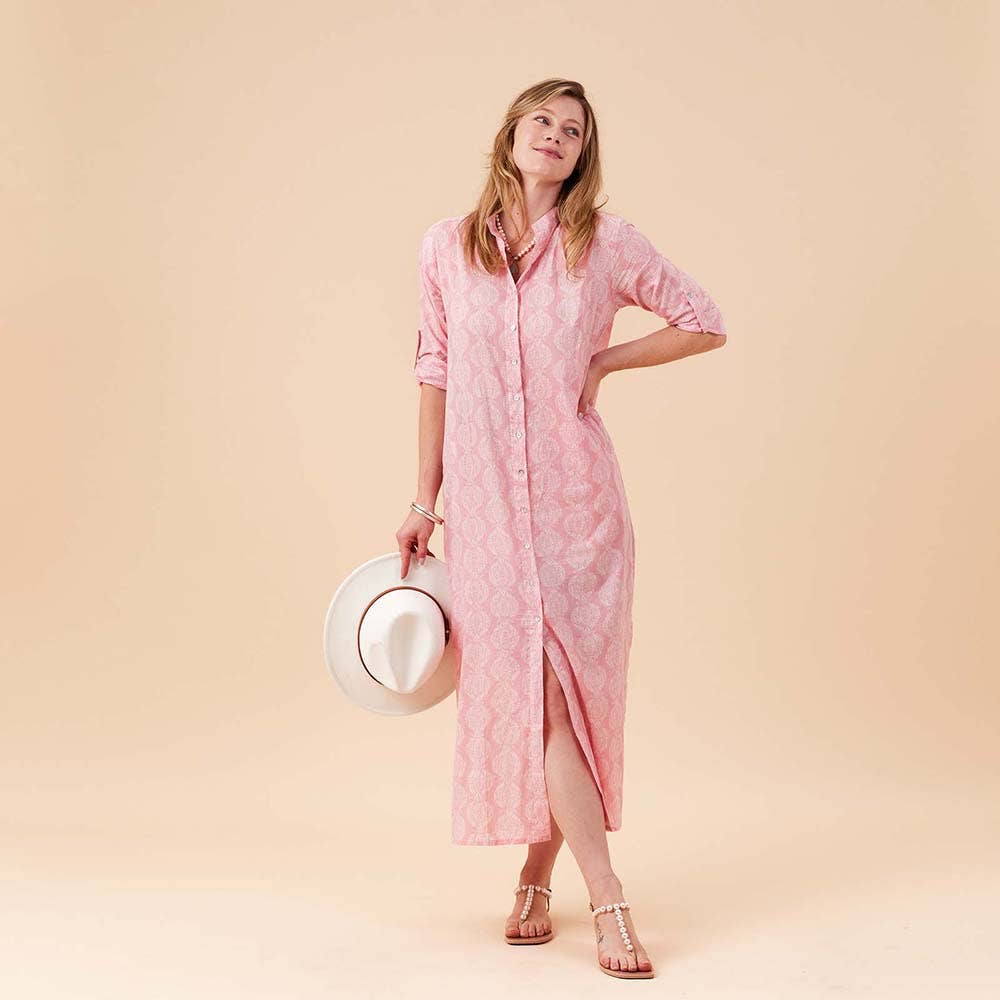 rockflowerpaper - HARPER PINK Shirt Dress
