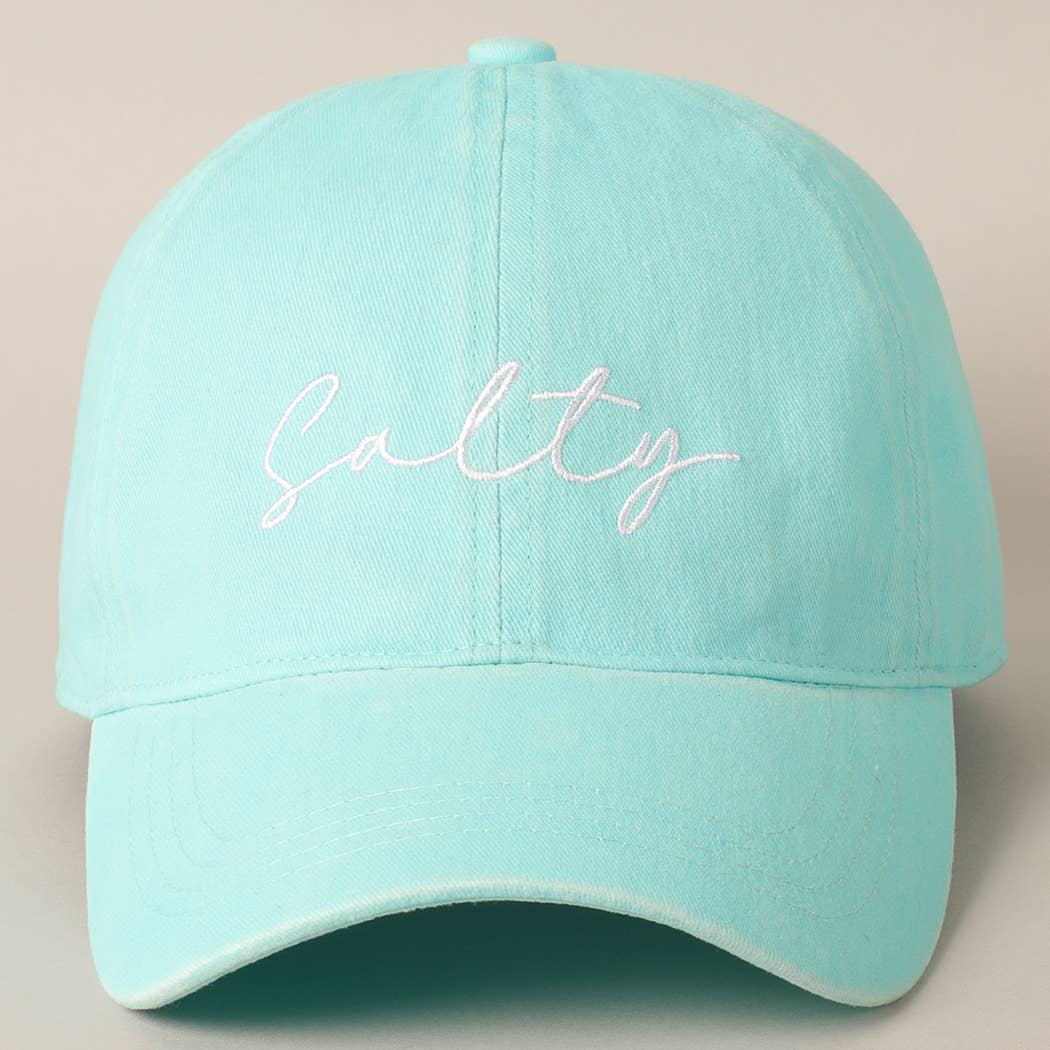 Fashion City - Salty Lettering Embroidery Baseball Cap