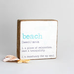 Rustic Marlin - Beach Definition Decorative Wooden Block