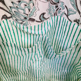Anju Jewelry - Handcrafted Canvas Bag with Block-Printed Teal Oasis