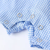 Rylee Faith Designs - Crab Embroidered Baby Boy Smocked Romper