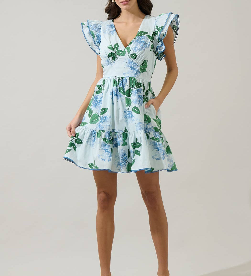 Sugarlips - Mirla Floral Surie Ruffle Mini Dress