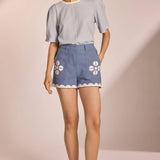 Strut & Bolt - Contrast Embroidery Shorts