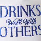 Fashion City - DRINK Well With OTHERS Embroidered Seersucker Brim Hat