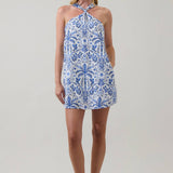 Sugarlips - Romina Tropical Amory Halter Mini Dress