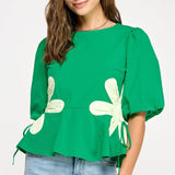Strut & Bolt - Flower Color-Block Poplin Top